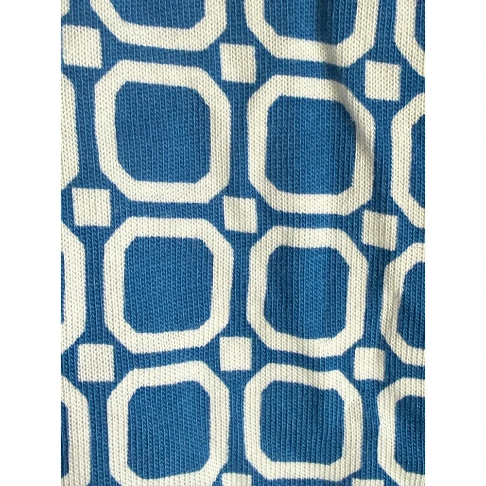 Boden Blue‎ White Julia Geometric Print Shirt Dress Long Sleeve US 4R
